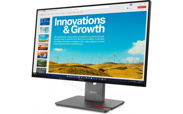 LENOVO ThinkVision P24QD-40 - Vue 3/4 droite