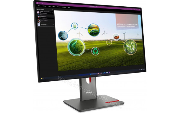 LENOVO ThinkVision P27Q-40 - Vue 3/4 gauche
