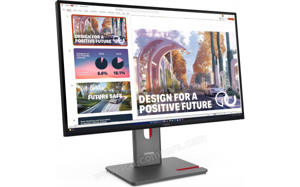 LENOVO ThinkVision P27QD-40 - Vue 3/4 gauche
