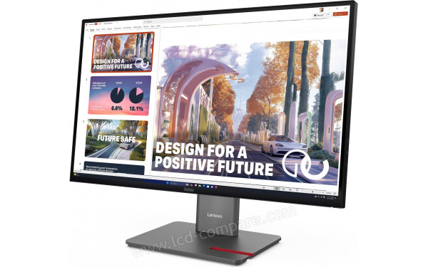 LENOVO ThinkVision P27QD-40 - Vue 3/4 droite