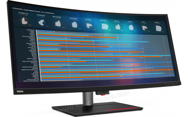 LENOVO ThinkVision P40W-20 - Vue 3/4 gauche