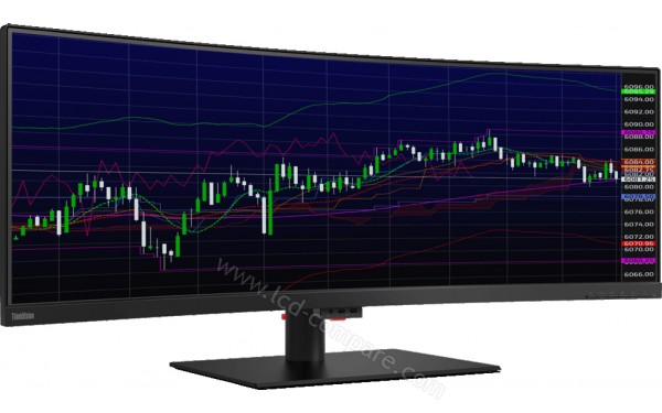 LENOVO ThinkVision P44w-10 Audio - Vue 3/4 gauche