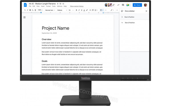 LENOVO ThinkVision S22-4e - Vue de face