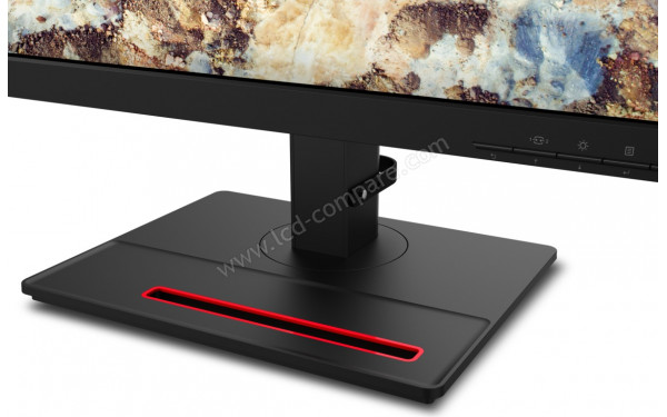 LENOVO ThinkVision T22i-20 - Zoom sur la partie basse et l'emplacement pour un smartphone