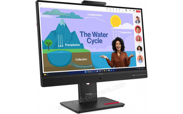 LENOVO ThinkVision T24D-4v - Vue 3/4 gauche