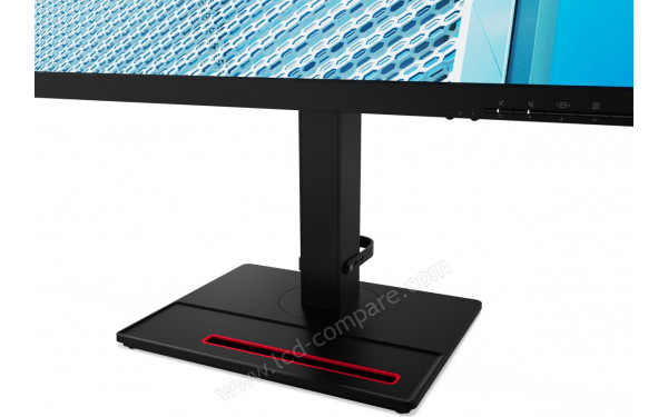 LENOVO ThinkVision T24v-20 - Zoom sur la partie basse et l'emplacement pour smartphone