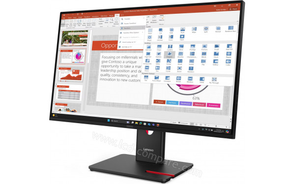 LENOVO ThinkVision T27-40 Webcam - Vue 3/4 droite