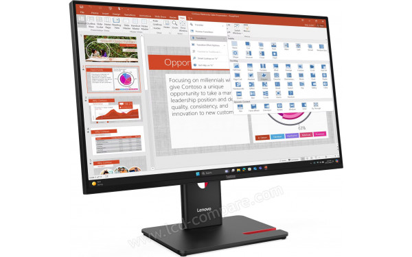 LENOVO ThinkVision T27-40 - Vue 3/4 gauche