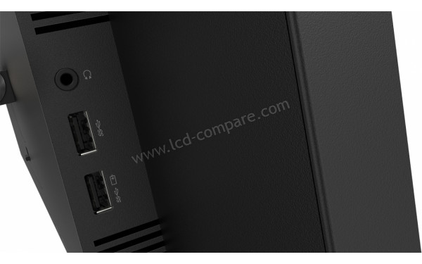 LENOVO ThinkVision T27q-20 - Connectiques sur le c&ocirc;t&eacute;