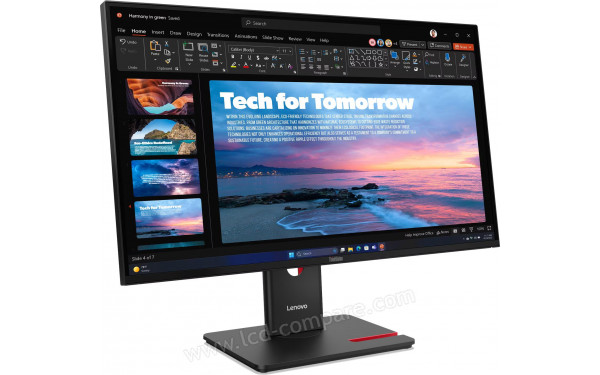 LENOVO ThinkVision T27QD-40 Webcam - Vue 3/4 gauche