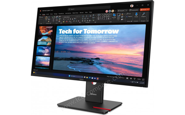 LENOVO ThinkVision T27QD-40 Webcam - Vue 3/4 droite