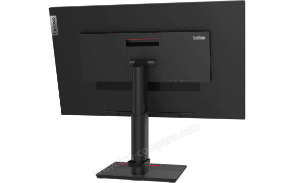 LENOVO ThinkVision T32p-20 - Vue 3/4 arri&egrave;re (hauteur diff&eacute;rente)