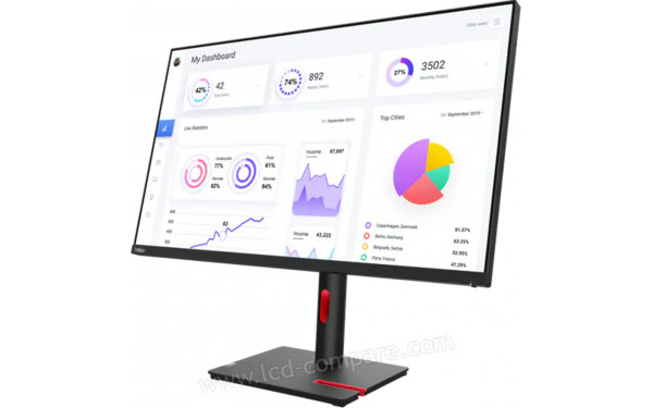 LENOVO ThinkVision T32p-30 - Vue 3/4 droite