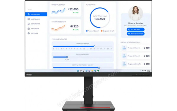 LENOVO ThinkVision T32q-27 - Vue de face