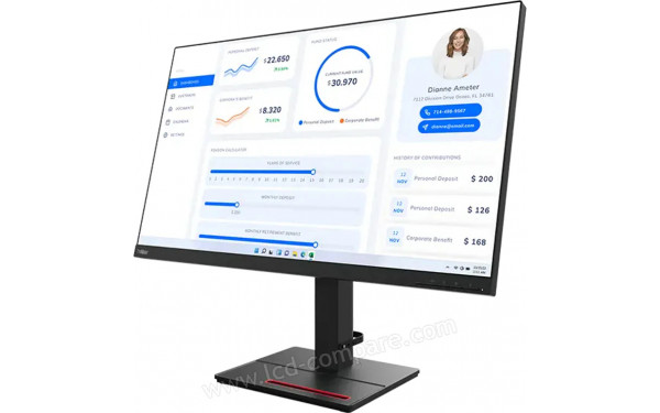 LENOVO ThinkVision T32q-27 - Vue 3/4 droite