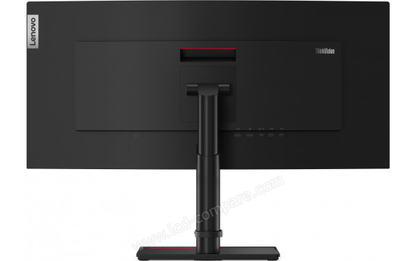 LENOVO ThinkVision T34w-20 - Vue de l'arri&egrave;re (hauteur diff&eacute;rente)