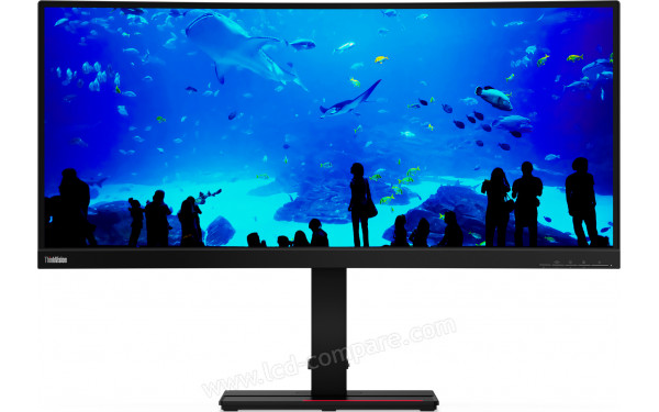 LENOVO ThinkVision T34w-20 - Vue de face (hauteur diff&eacute;rente)