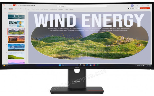 LENOVO ThinkVision T34WD-40 - Vue de face