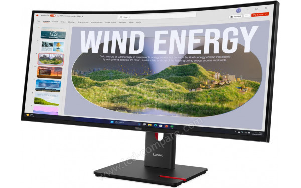 LENOVO ThinkVision T34WD-40 - Vue 3/4 droite