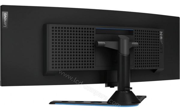 LENOVO Legion Y44w-10 - Vue 3/4 arri&egrave;re avec barre de son optionnelle