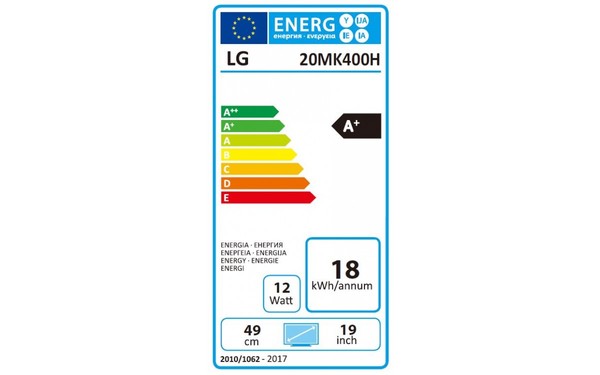 LG 20MK400H-B - &Eacute;tiquette &eacute;nergie