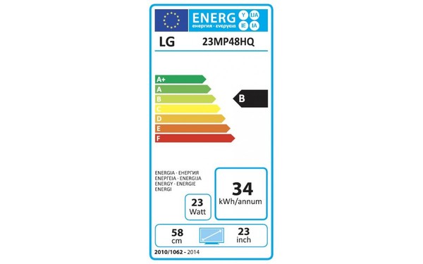 LG 23MP48HQ-P - &Eacute;tiquette &eacute;nergie