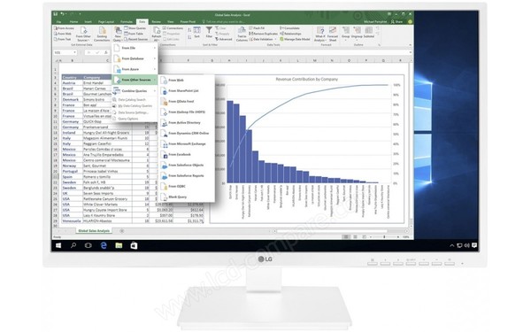 LG 24BK550Y-W - Vue de face