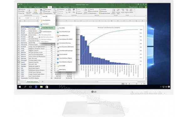 LG 24BK55YP-W - Vue de face