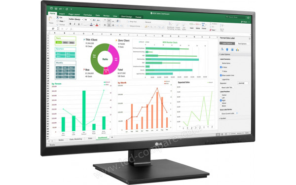 LG 24BN550Y-B - Vue 3/4 gauche