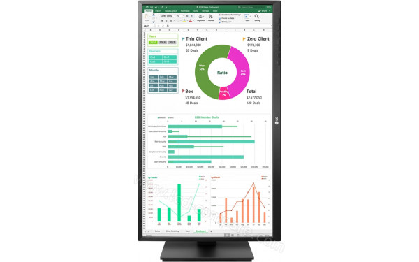 LG 24BN550Y-T - Vue de face en mode portrait