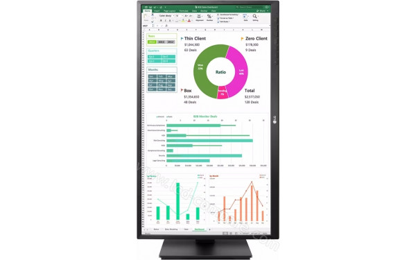 LG 24BN55YP-B - Vue de face en mode portrait
