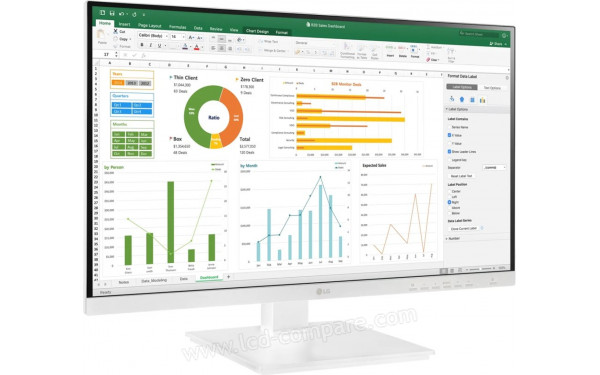 LG 24BN650Y-W - Vue 3/4 gauche