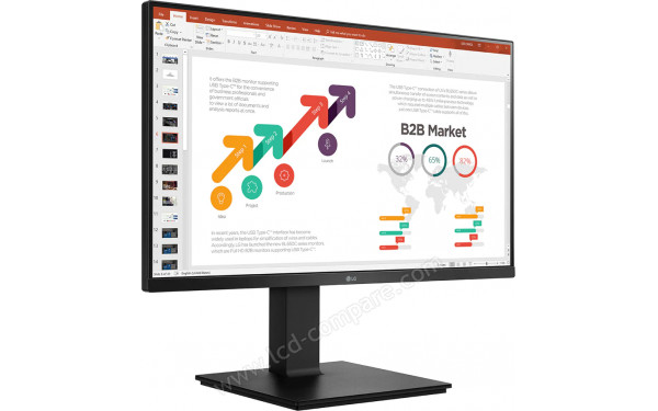 LG 24BP450Y-B - Vue 3/4 gauche