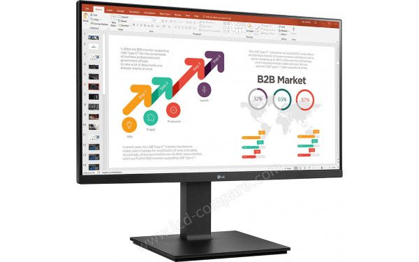 LG 24BP45SP-B - Vue 3/4 gauche