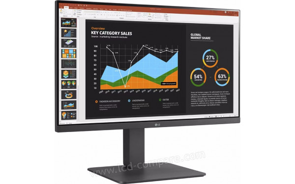 LG 24BR550Y-C - Vue 3/4 gauche