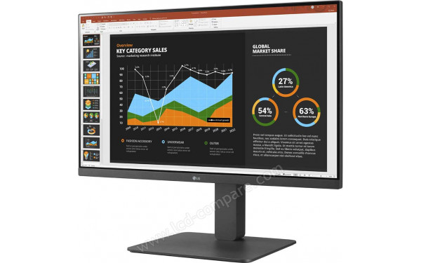 LG 24BR550Y-C - Vue 3/4 droite