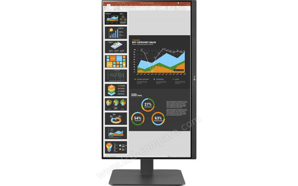 LG 24BR550Y-C - Vue de face en mode portrait
