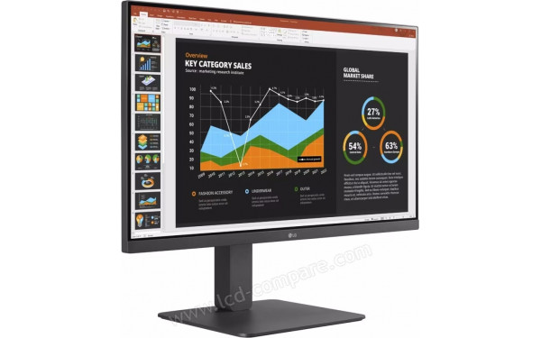 LG 24BR650B-C - Vue 3/4 gauche