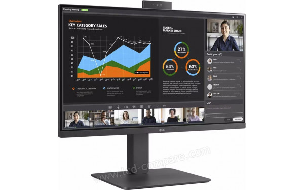 LG 24BR750C-C - Vue 3/4 gauche