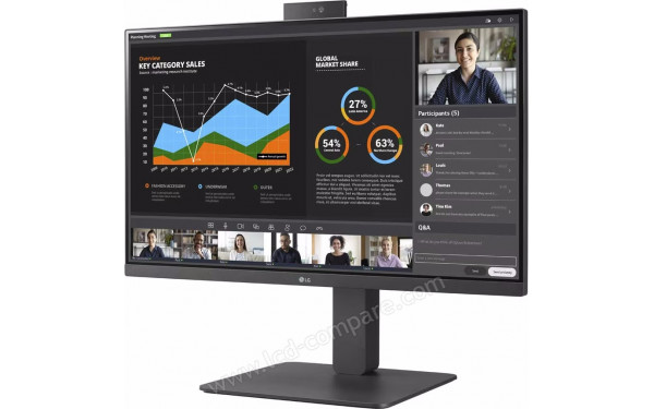 LG 24BR750C-C - Vue 3/4 droite