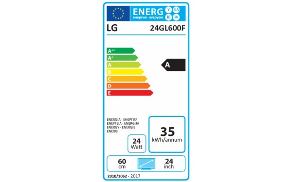 LG 24GL600F-B - &Eacute;tiquette &eacute;nergie