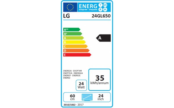 LG 24GL650-B - &Eacute;tiquette &eacute;nergie