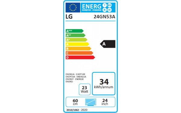 LG 24GN53A-B - &Eacute;tiquette &eacute;nergie