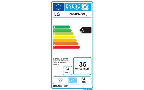 LG 24MP67VQ-P - &Eacute;tiquette &eacute;nergie