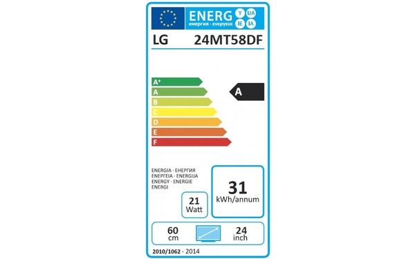 LG 24MT58DF-PZ - &Eacute;tiquette &eacute;nergie