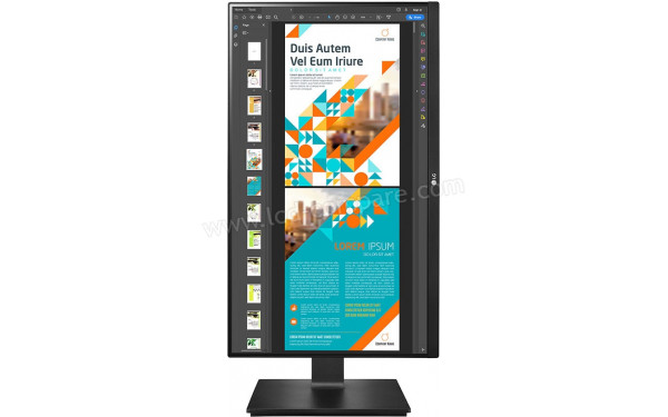 LG 24QP550-B - Vue de face en mode portrait