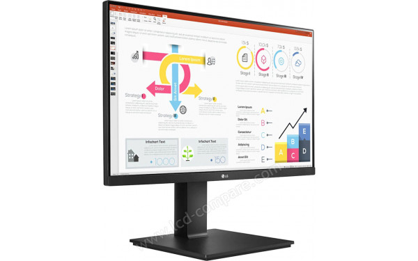 LG 24QP750-B - Vue 3/4 gauche