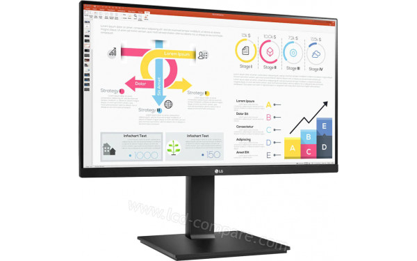 LG 24QP750-B - Vue 3/4 gauche