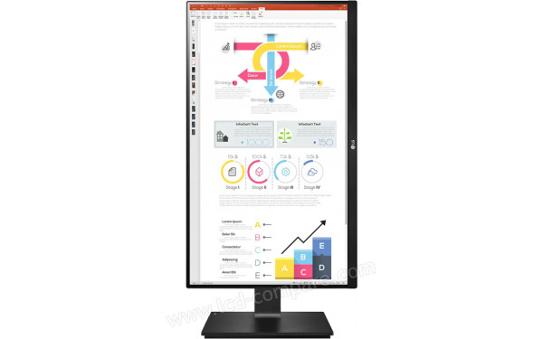 LG 24QP750-B - Vue de face en mode portrait