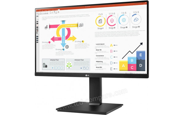 LG 24QP750-B - Vue 3/4 droite